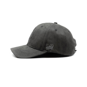 HEAD GEAR GREY SUPER SUEDE CURVED VISOR CAP