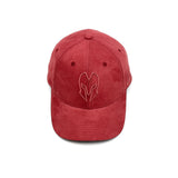 HEAD GEAR BARN RED SUPER SUEDE CURVED VISOR CAP