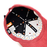 HEAD GEAR BARN RED SUPER SUEDE CURVED VISOR CAP