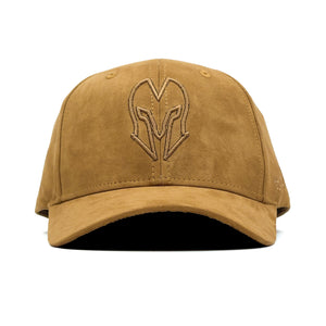 HEAD GEAR BROWN SUPER SUEDE CURVED VISOR CAP