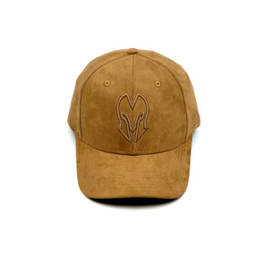 HEAD GEAR BROWN SUPER SUEDE CURVED VISOR CAP