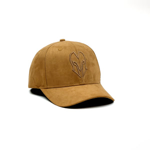 HEAD GEAR BROWN SUPER SUEDE CURVED VISOR CAP