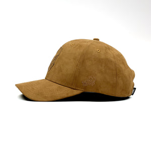 HEAD GEAR BROWN SUPER SUEDE CURVED VISOR CAP