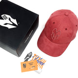 HEAD GEAR BARN RED SUPER SUEDE CURVED VISOR CAP