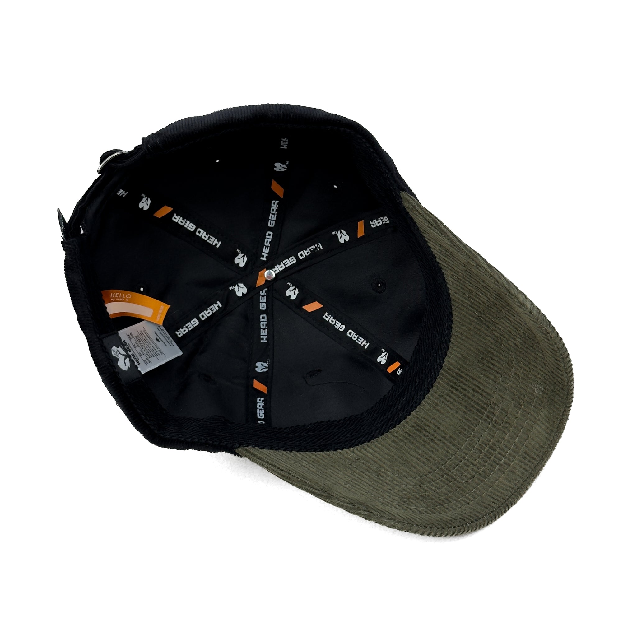 HEAD GEAR BLACK OLIVE DUAL TONE CORD CAP