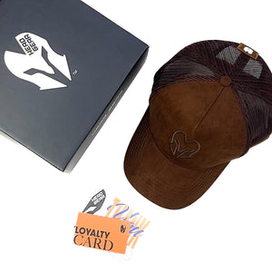 HEAD GEAR CHOCOLATE SUPER SUEDE TRUCKER CAP