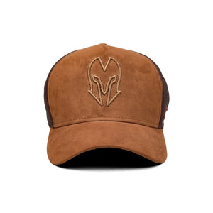 HEAD GEAR CHOCOLATE SUPER SUEDE TRUCKER CAP