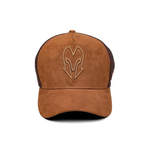 HEAD GEAR CHOCOLATE SUPER SUEDE TRUCKER CAP