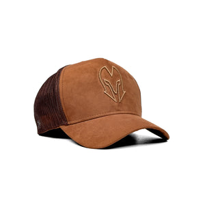 HEAD GEAR CHOCOLATE SUPER SUEDE TRUCKER CAP