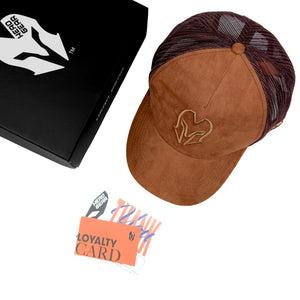 HEAD GEAR CHOCOLATE SUPER SUEDE TRUCKER CAP