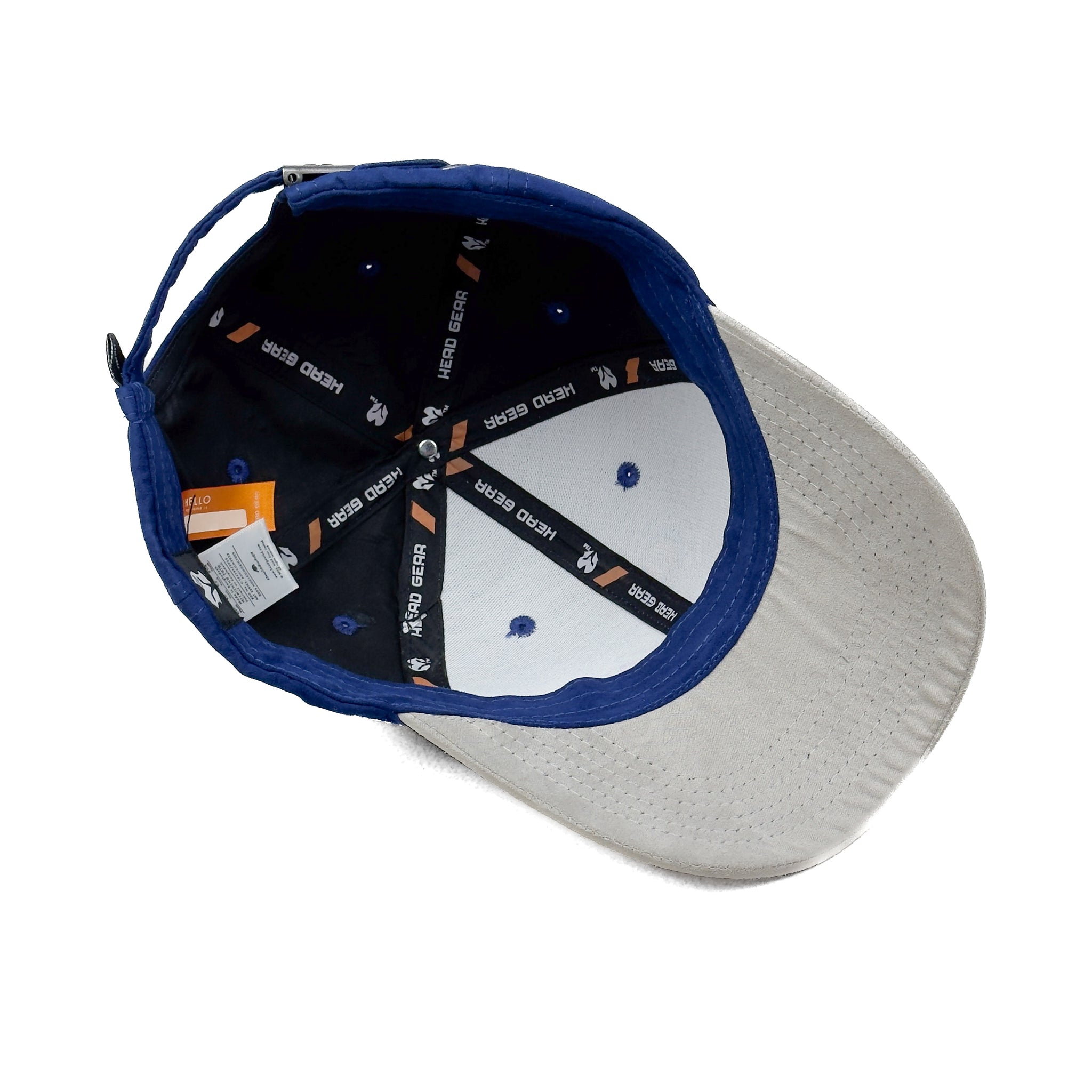 HEAD GEAR BLUE GREY DUAL TONE RUSTIC METAL CAP