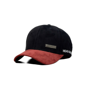 HEAD GEAR BLACK RED DUAL TONE RUSTIC METAL CAP