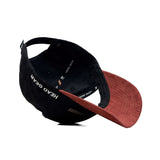HEAD GEAR BLACK RED DUAL TONE RUSTIC METAL CAP