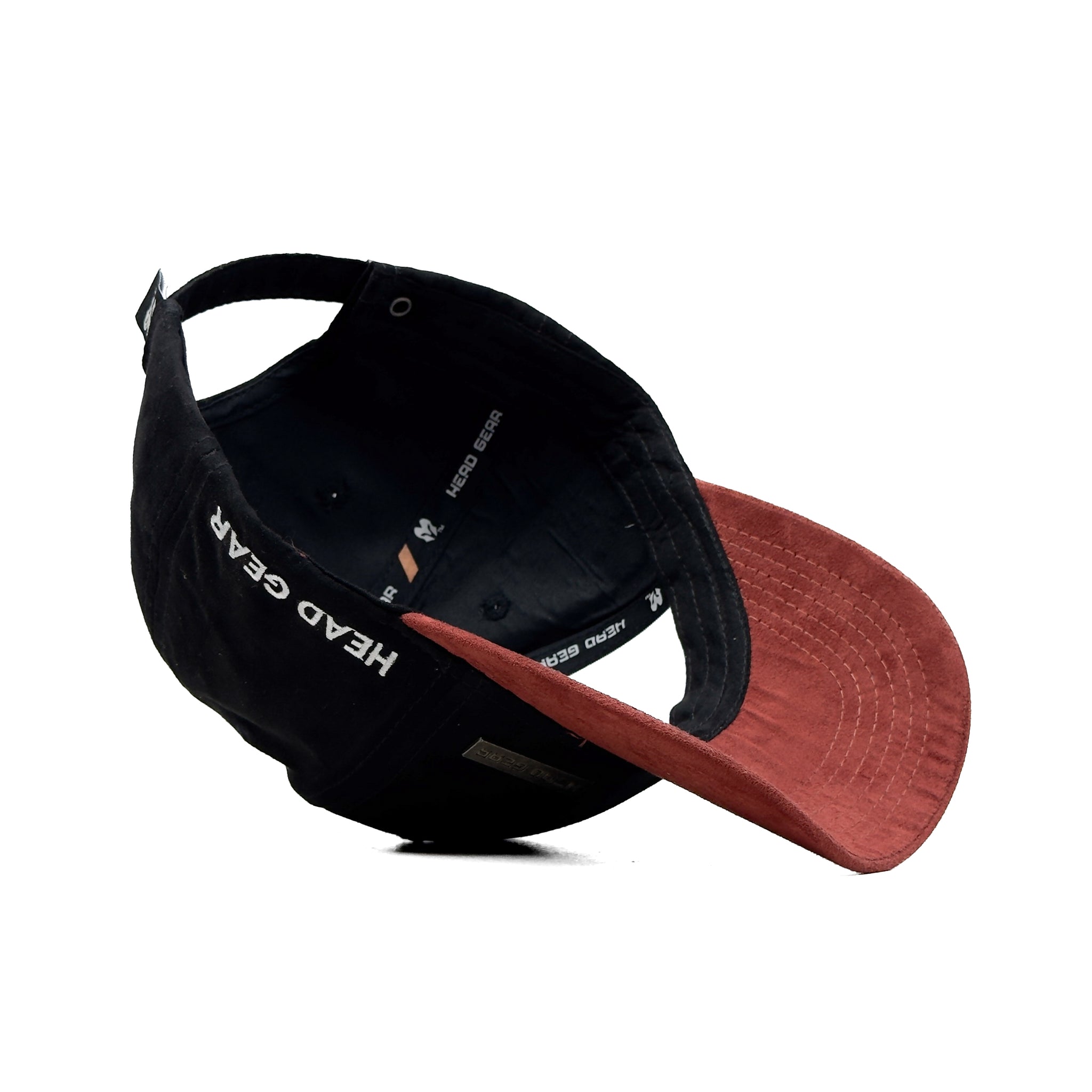 HEAD GEAR BLACK RED DUAL TONE RUSTIC METAL CAP