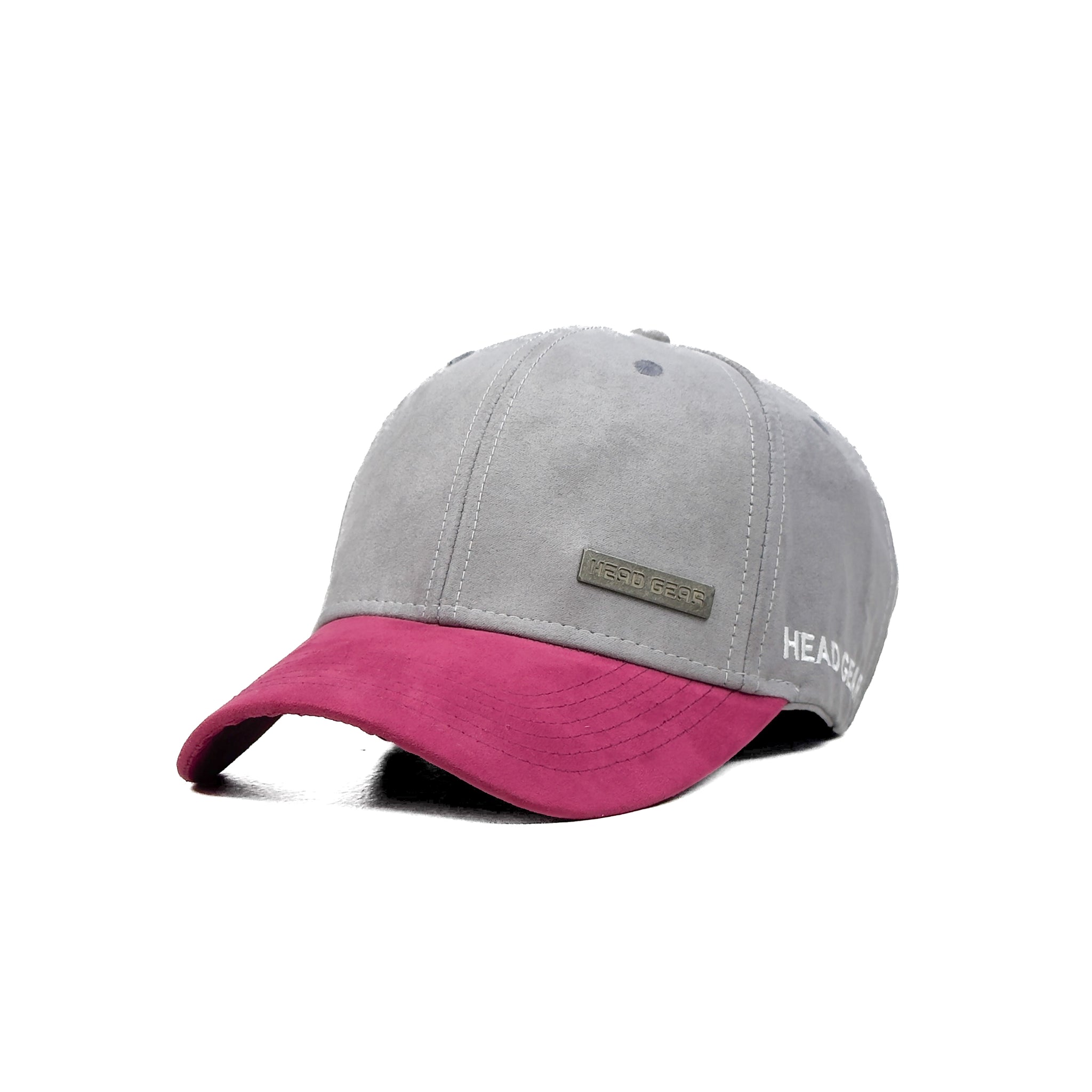 HEAD GEAR GREY PINK DUAL TONE RUSTIC METAL CAP