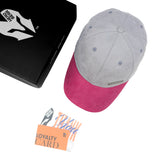 HEAD GEAR GREY PINK DUAL TONE RUSTIC METAL CAP