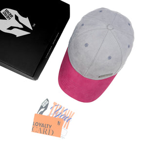 HEAD GEAR GREY PINK DUAL TONE RUSTIC METAL CAP