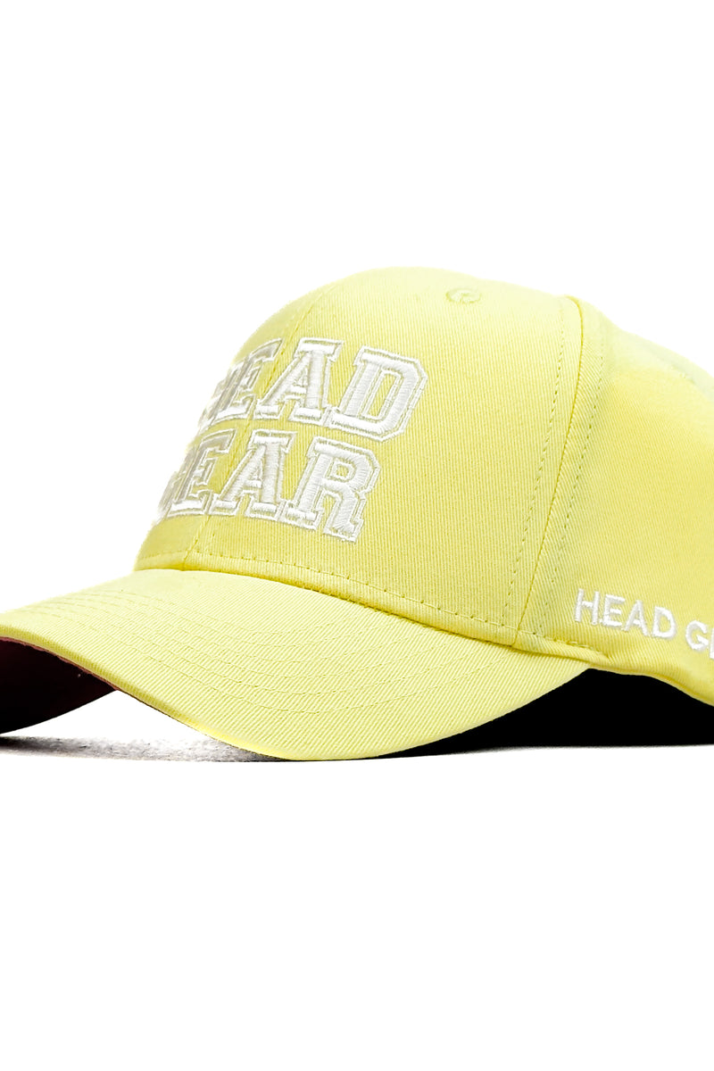 HEAD GEAR LIGHT YELLOW COLLEGE CAP