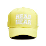 HEAD GEAR LIGHT YELLOW COLLEGE CAP