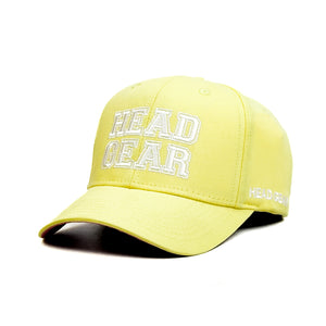 HEAD GEAR LIGHT YELLOW COLLEGE CAP