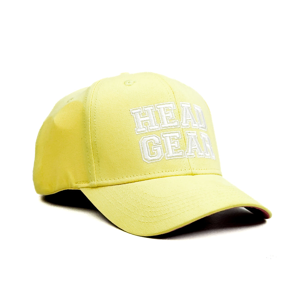 HEAD GEAR LIGHT YELLOW COLLEGE CAP