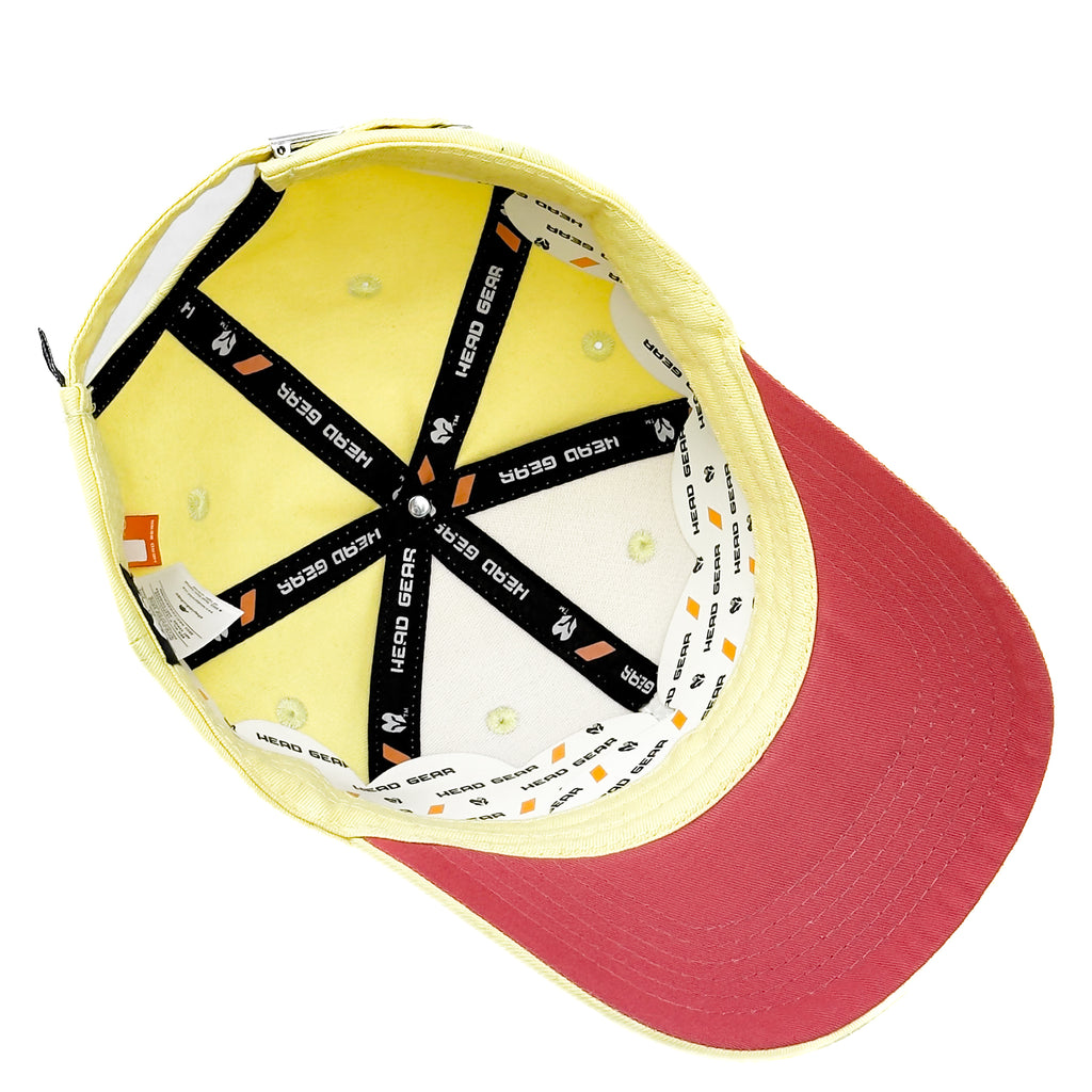 HEAD GEAR LIGHT YELLOW COLLEGE CAP