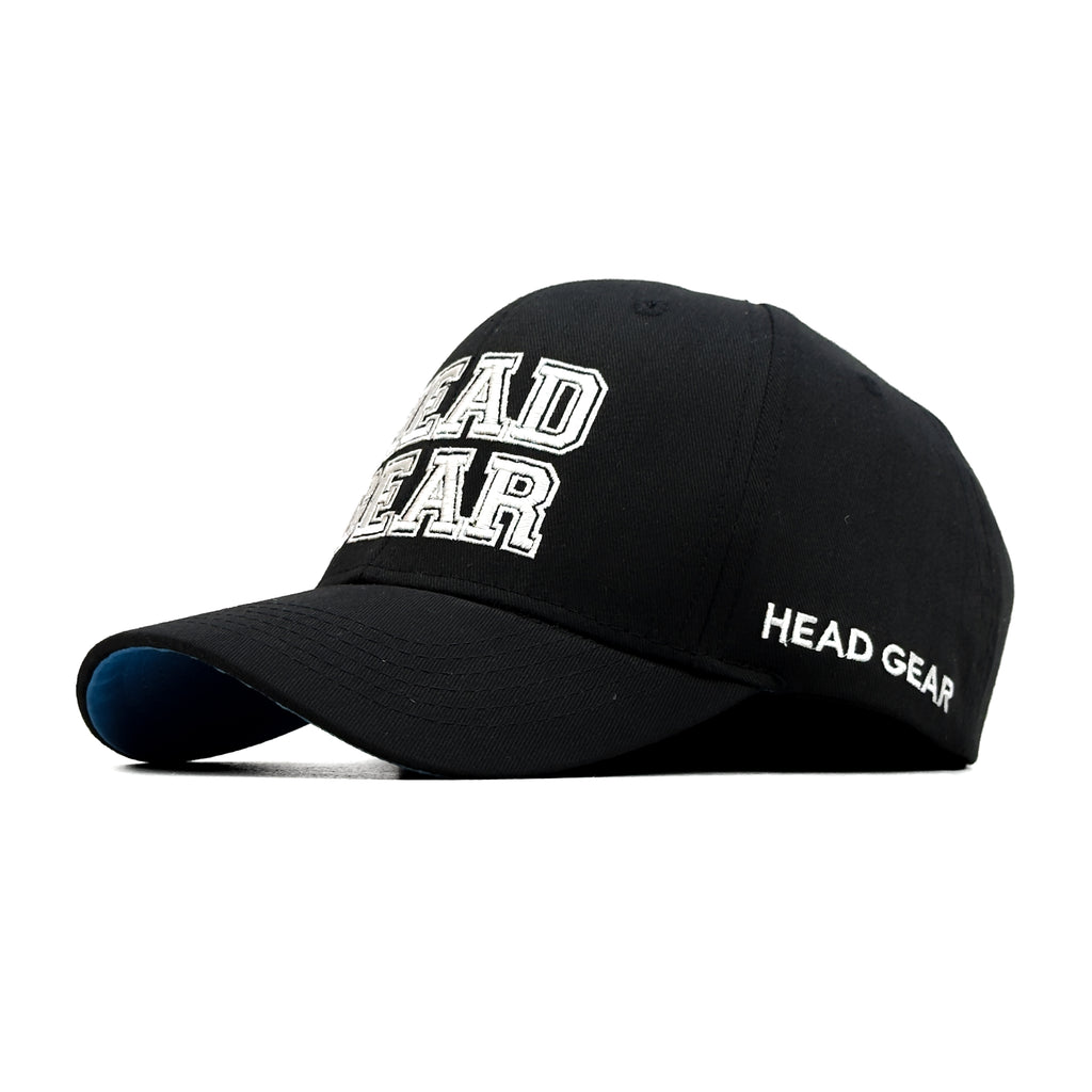 HEAD GEAR BLACK COLLEGE CAP