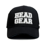 HEAD GEAR BLACK COLLEGE CAP