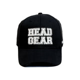 HEAD GEAR BLACK COLLEGE CAP