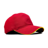 HEAD GEAR RED WITH YELLOW SANDWICH CAP