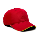 HEAD GEAR RED WITH YELLOW SANDWICH CAP