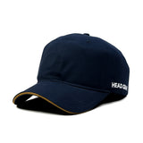 HEAD GEAR NAVY BLUE WITH BROWN SANDWICH CAP