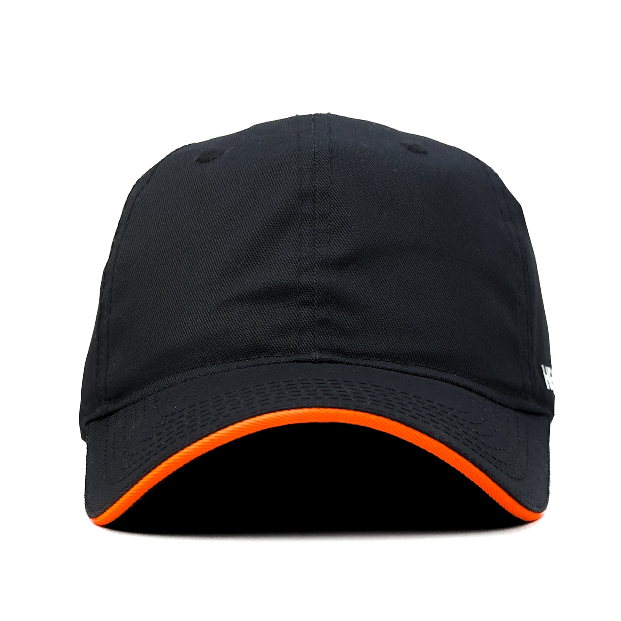 HEAD GEAR BLACK WITH ORANGE SANDWICH CAP