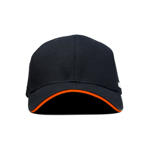 HEAD GEAR BLACK WITH ORANGE SANDWICH CAP