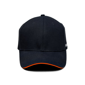 HEAD GEAR BLACK WITH ORANGE SANDWICH CAP