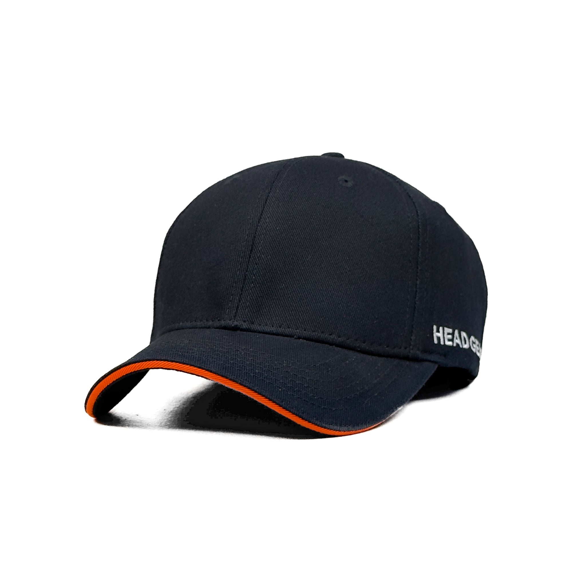 HEAD GEAR BLACK WITH ORANGE SANDWICH CAP