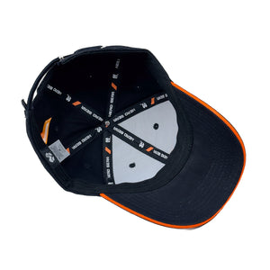 HEAD GEAR BLACK WITH ORANGE SANDWICH CAP