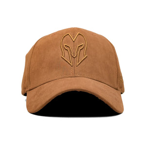 HEAD GEAR BROWN SUPER SUEDE CURVED VISOR CAP