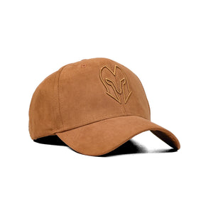 HEAD GEAR BROWN SUPER SUEDE CURVED VISOR CAP