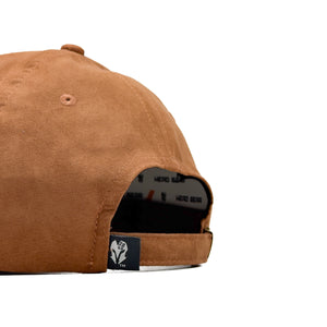 HEAD GEAR BROWN SUPER SUEDE CURVED VISOR CAP