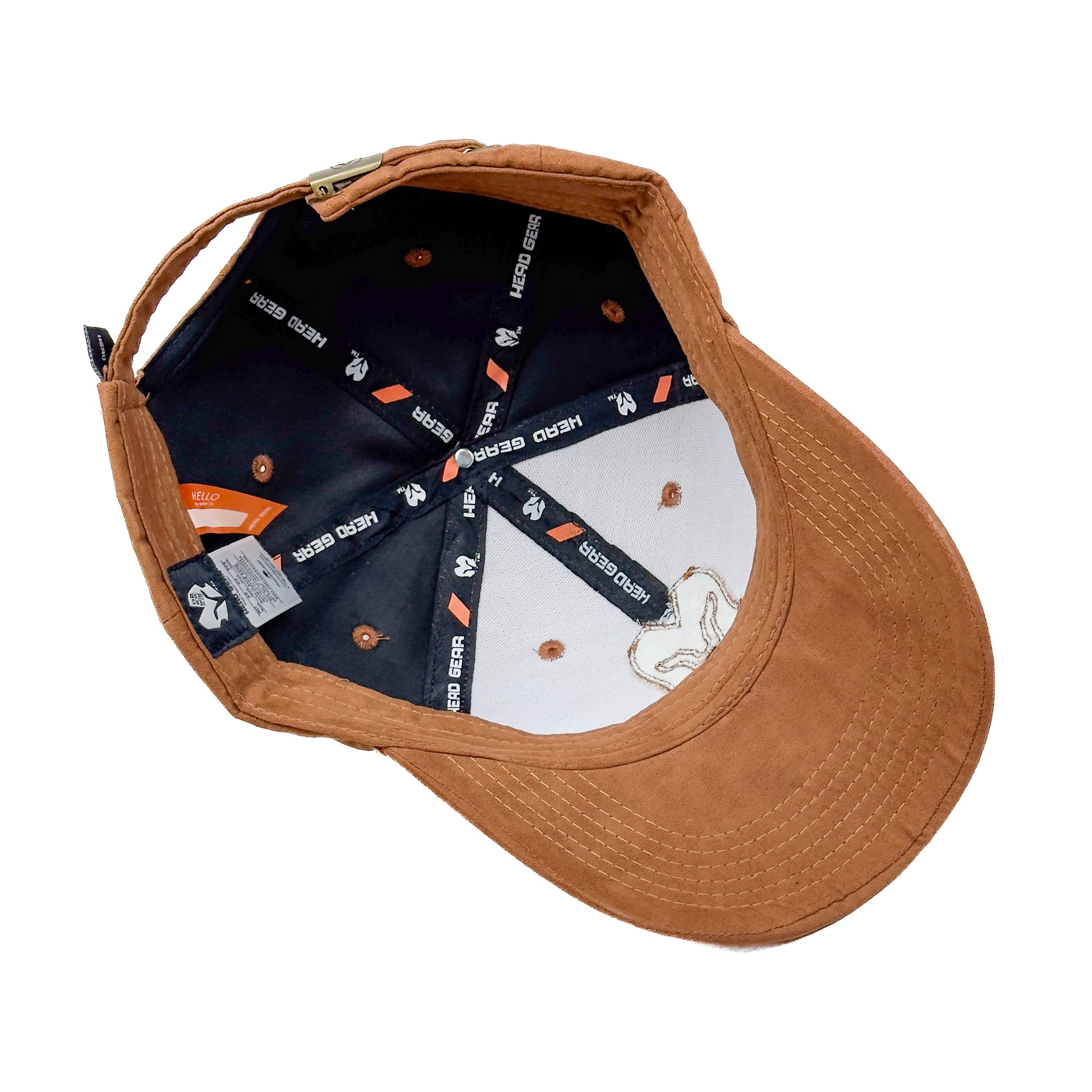 HEAD GEAR BROWN SUPER SUEDE CURVED VISOR CAP