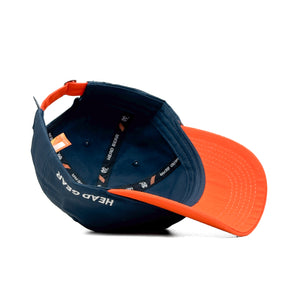 HEAD GEAR NAVY BLUE ORANGE DUAL TONE CAP