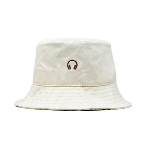 HEAD GEAR HEADPHONE WHITE BUCKET HAT