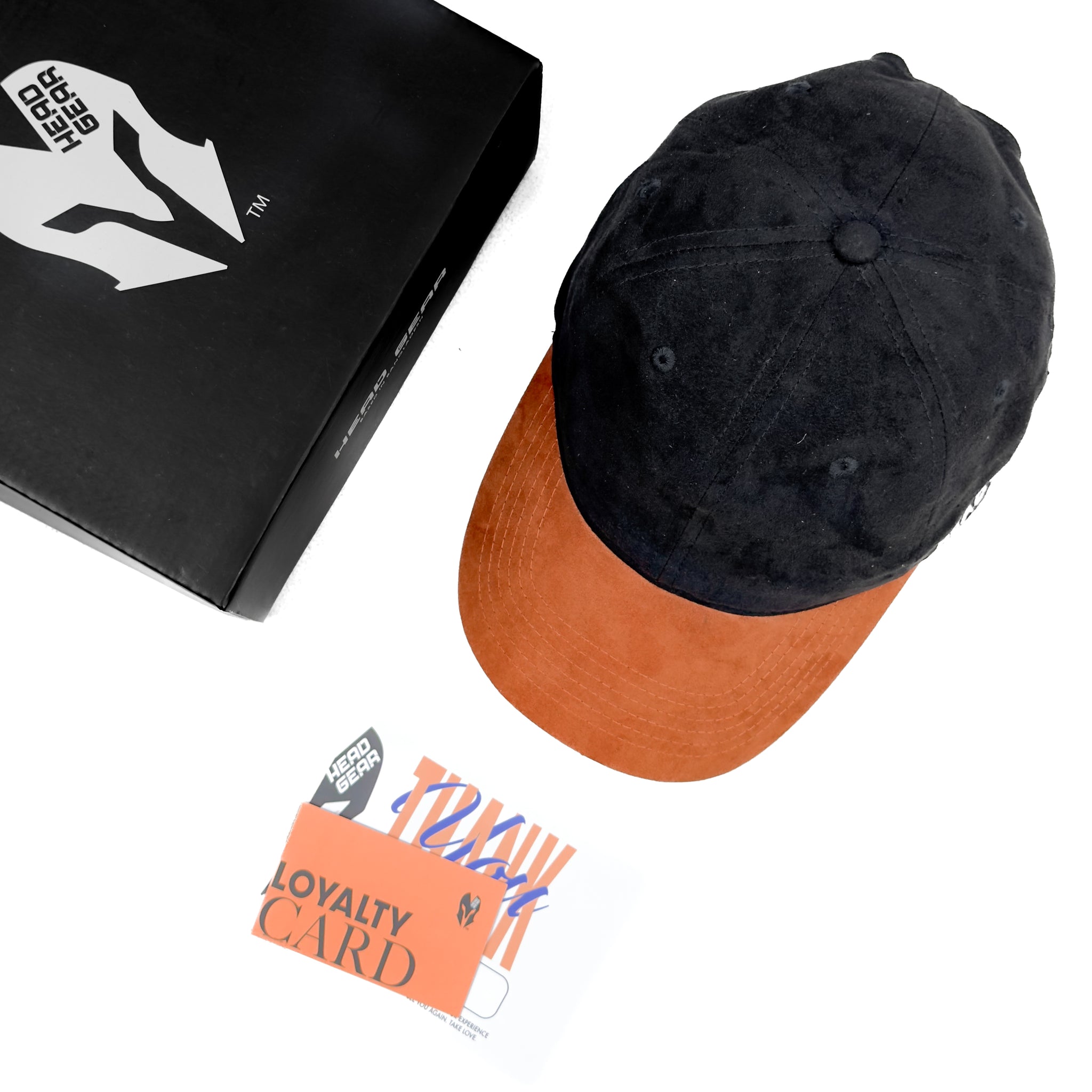 HEAD GEAR BLACK ORANGE DUAL TONE CAP