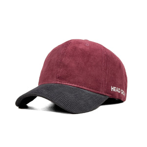 HEAD GEAR RED WINE GREY DUAL TONE CORD CAP