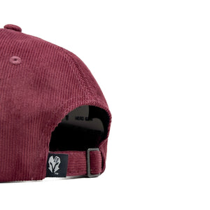 HEAD GEAR RED WINE GREY DUAL TONE CORD CAP