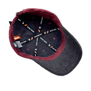 HEAD GEAR RED WINE GREY DUAL TONE CORD CAP