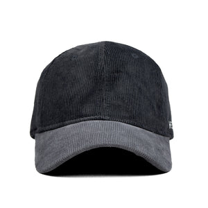 HEAD GEAR BLACK CHARCOAL GREY DUAL TONE CORD CAP