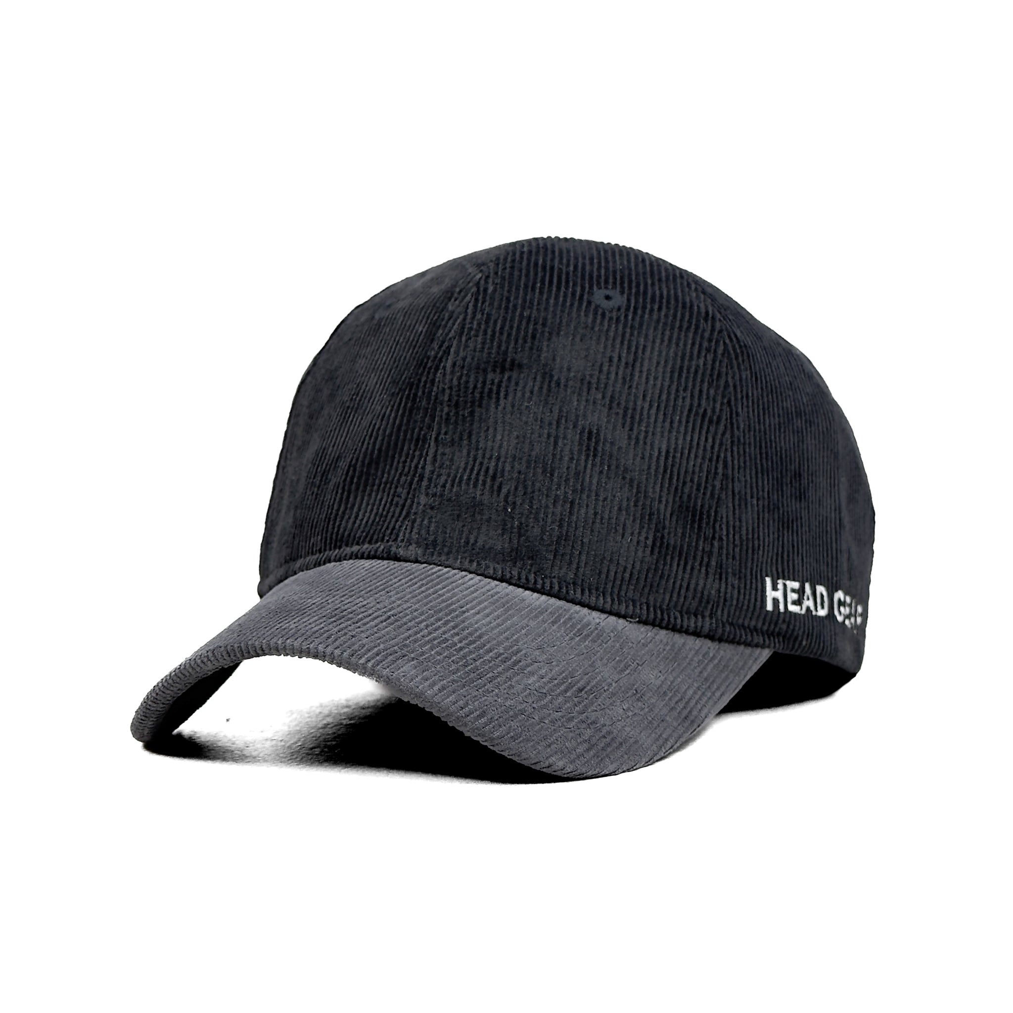 HEAD GEAR BLACK CHARCOAL GREY DUAL TONE CORD CAP