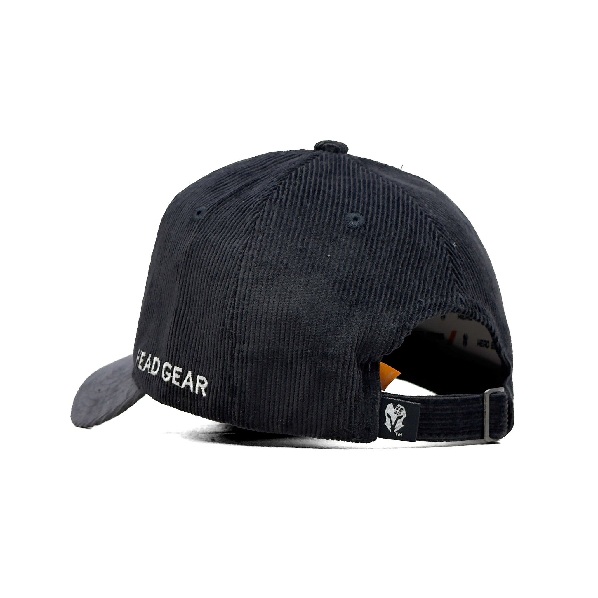 HEAD GEAR BLACK CHARCOAL GREY DUAL TONE CORD CAP